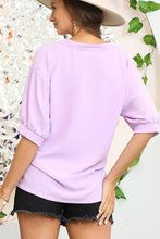 Load image into Gallery viewer, CWTBLS201_JOHNNY COLLARS SHORT SLEEVE BLOUSE TOP