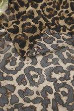 Load image into Gallery viewer, CWSPJ0073_LEOPARD PRINT LONG SLEEVE SHIRT SHORTS PAJAMAS SET