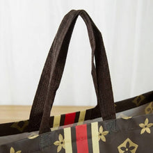 Load image into Gallery viewer, Star Leaf Brown Red Stripe Non-woven Gift Bag