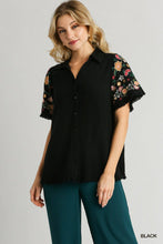 Load image into Gallery viewer, Linen Collared Button Down Shirt With Fray Details