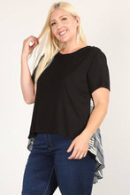 Load image into Gallery viewer, Plus Size Top Hi Low Hem Plaid 17581-T