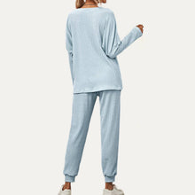 Load image into Gallery viewer, Chic And Cozy Ribbed Two-Piece Loungewear Set