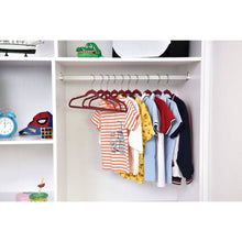 Load image into Gallery viewer, PL036 - 13.5&quot; Kids Plastic Shirt Hangers - Raspberry