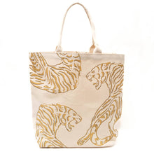 Load image into Gallery viewer, On The Prowl Tote   Natural/Golden/Black   20x17x6.5