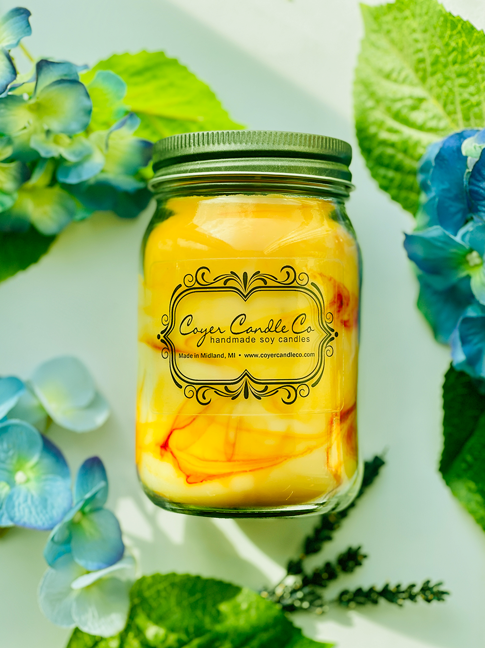 16 oz. Pint Mason Jar Candles - Signature Collection: Little Lemon Tree
