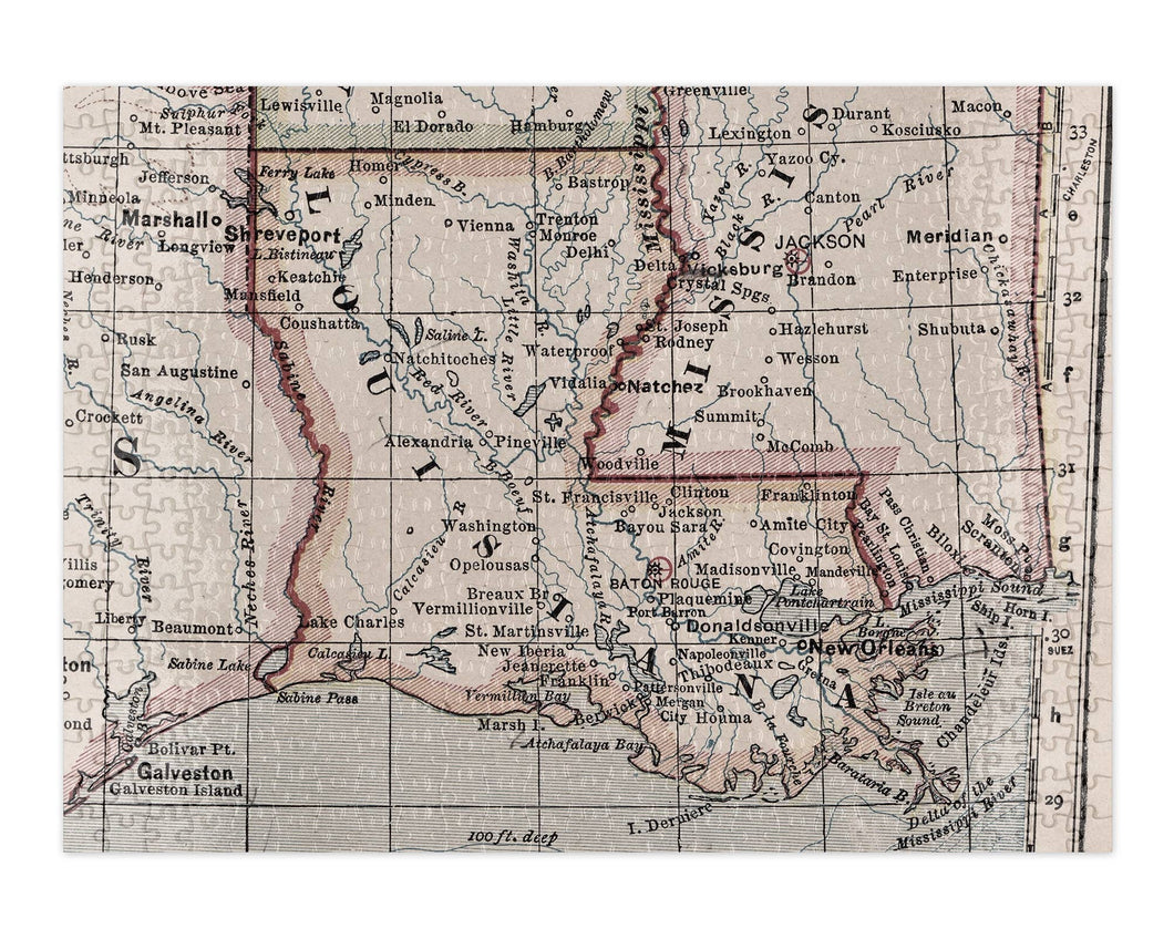 Louisiana Map Puzzle 500 Pieces