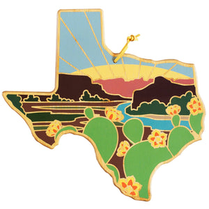 Texas Cutting Board with Artwork by Summer Stokes