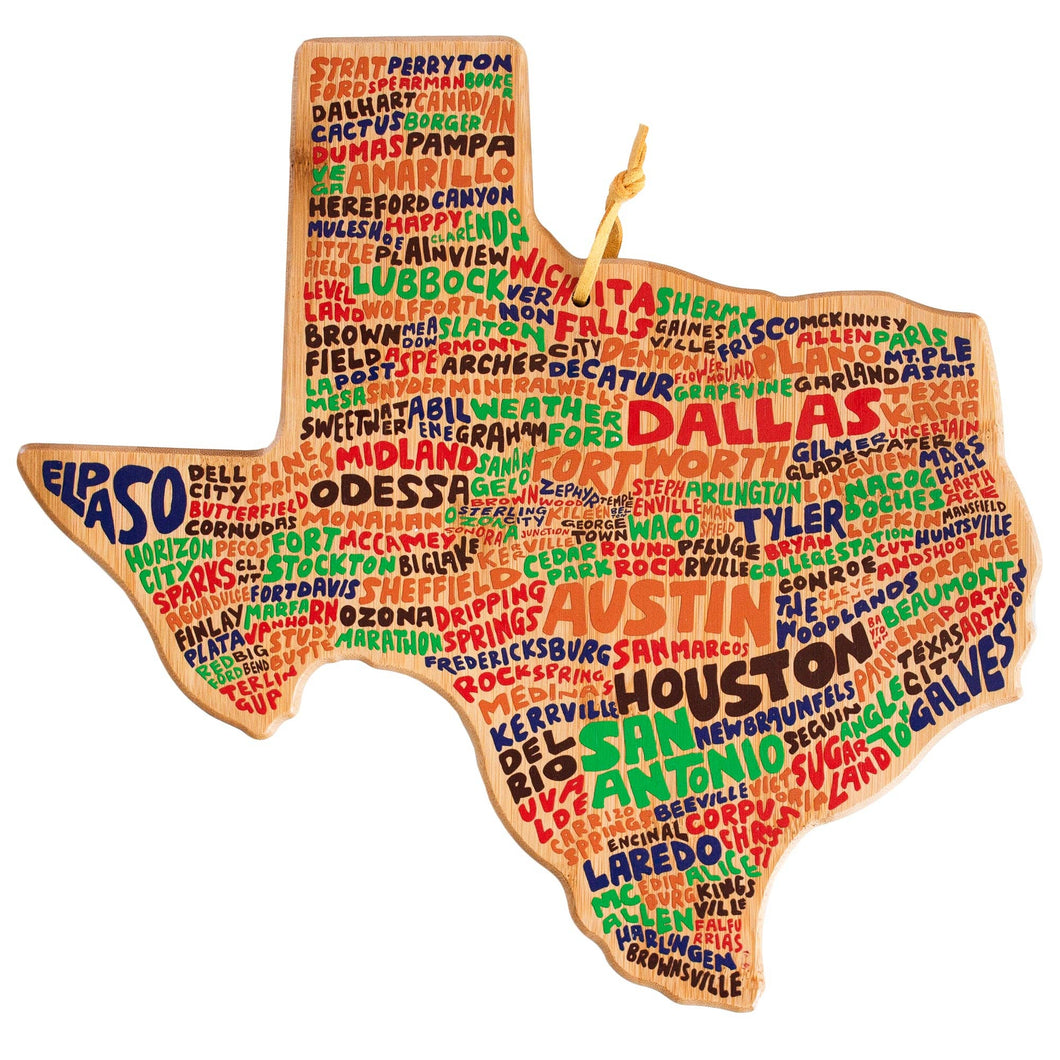 Texas Cutting Board with Artwork by Wander on Words™
