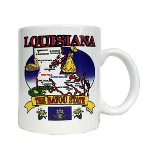 Louisiana Mug State Map
