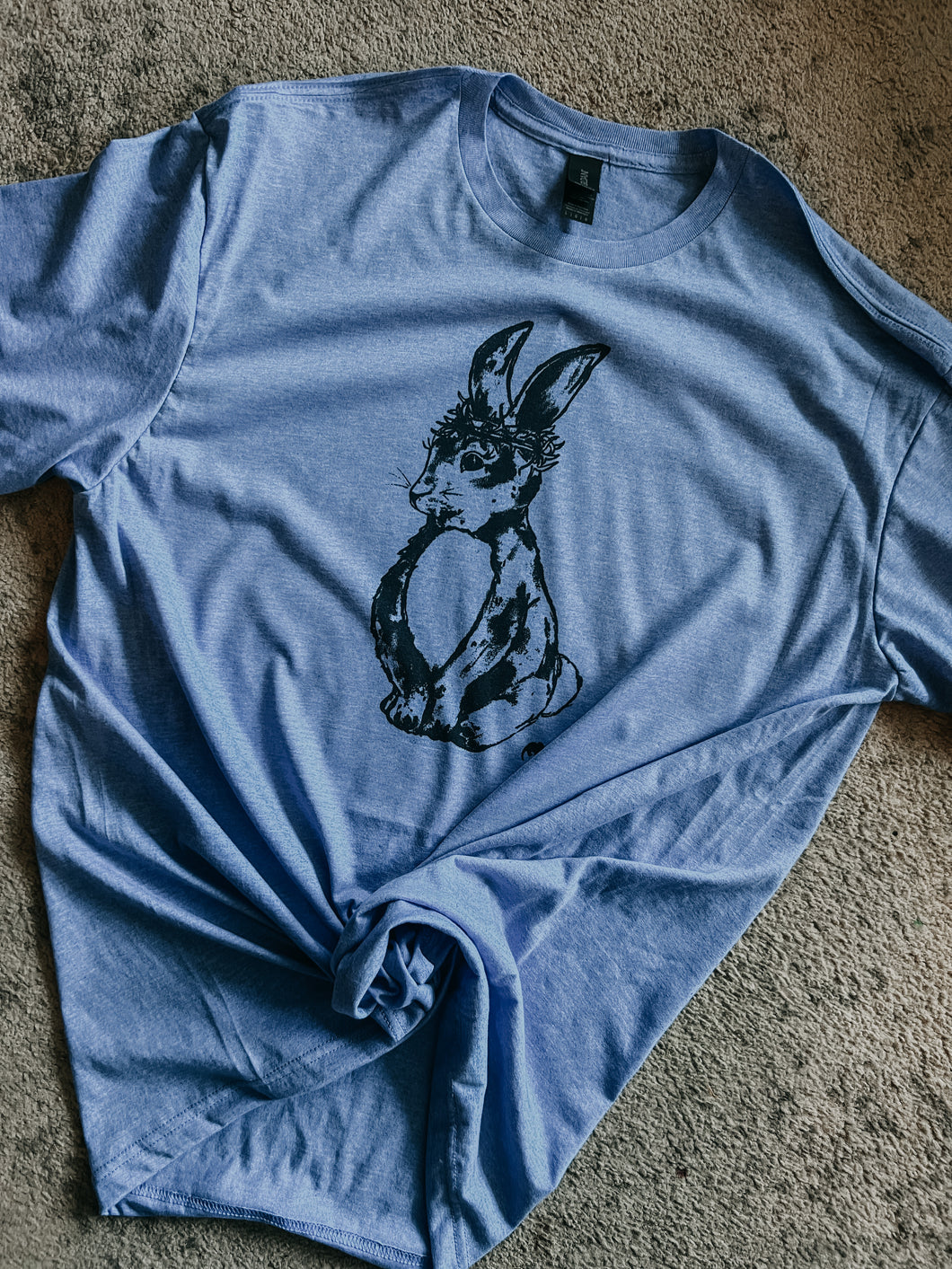 Crown of Thorns Bunny Tee - Hand Drawn Original by MJ