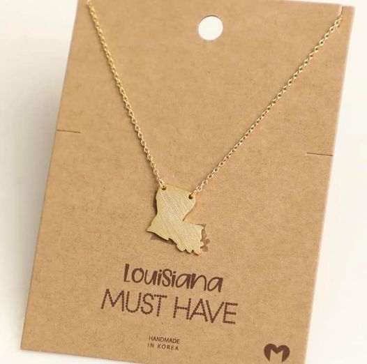 Louisiana Script Necklace